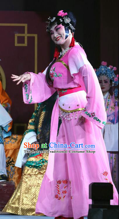 Chinese Sichuan Opera Highlights Young Beauty Garment Costumes and Headdress He Gong Huan Qing Traditional Peking Opera Xiaodan Dress Palace Lady Apparels