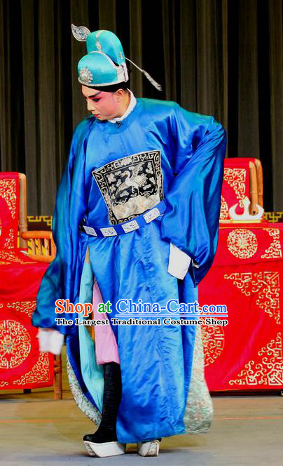 Chinese Sichuan Opera Young Male Apparels Costumes and Headpieces Peking Opera Highlights Official Garment Governor Li Baotong Clothing