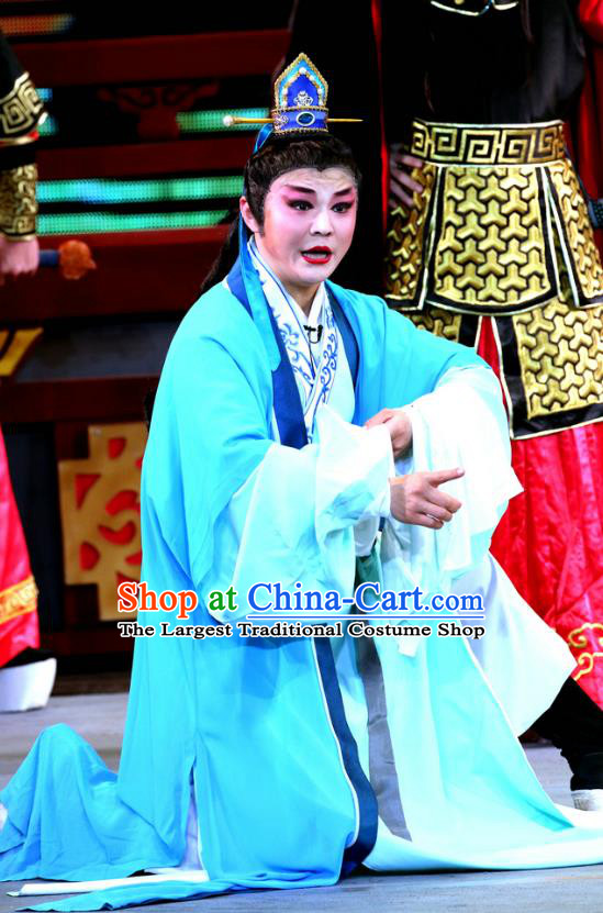 Fu Gui Rong Hua Chinese Sichuan Opera Xiaosheng Rong Hua Apparels Costumes and Headpieces Peking Opera Highlights Young Male Garment Childe Clothing