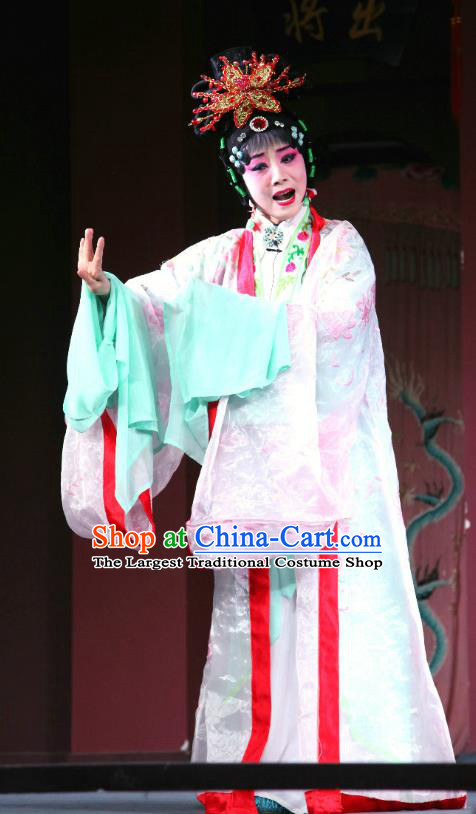 Chinese Sichuan Opera Highlights Hua Tan Dian Chan Garment Costumes and Headdress Pan Diao Traditional Peking Opera Young Beauty Dress Diva Apparels