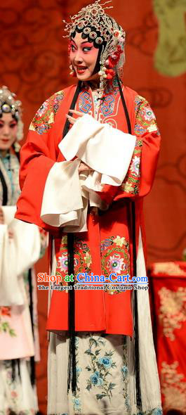 Chinese Hebei Clapper Opera Hua Tan Garment Costumes and Headdress Wang Baochuan Traditional Bangzi Opera Actress Dress Young Female Apparels