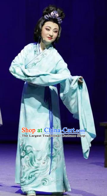 Chinese Sichuan Highlights Opera Hua Tan Garment Costumes and Headdress Luo Xiahong Traditional Peking Opera Actress Dress Young Mistress Apparels