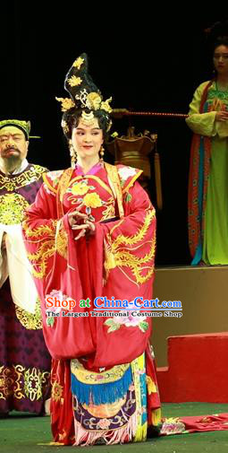 Chinese Sichuan Highlights Opera Imperial Consort Yang Yuhuan Garment Costumes and Headdress Shi Jiu Taibai Traditional Peking Opera Actress Dress Court Lady Apparels