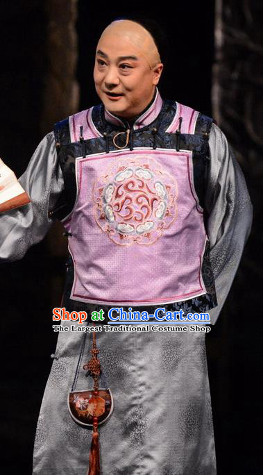 Golden Lock Notes Chinese Bangzi Opera Childe Jiang Jize Apparels Costumes and Headpieces Traditional Hebei Clapper Opera Xiaosheng Garment Young Male Clothing