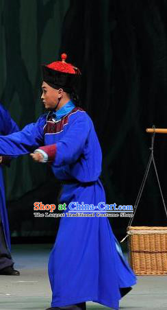 Yu Chenglong Chinese Bangzi Opera Court Servant Apparels Costumes and Headpieces Traditional Hebei Clapper Opera Eunuch Garment Clothing