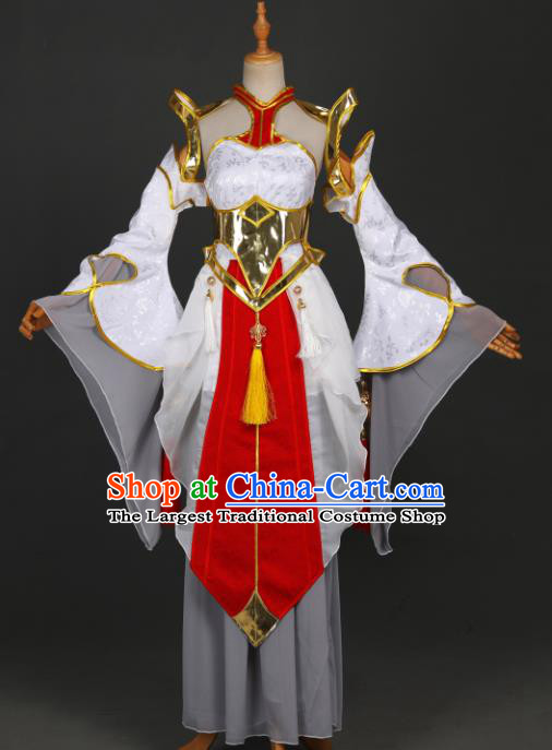 Traditional Chinese Cosplay Fairy Princess Hanfu Dress Costumes Ancient Female Swordsman Clothing Heroine Apparel for Women