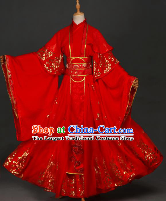 Traditional Chinese Cosplay Crown Prince Xie Lian Wedding Costumes Ancient Swordsman Garment Childe Red Clothing for Men