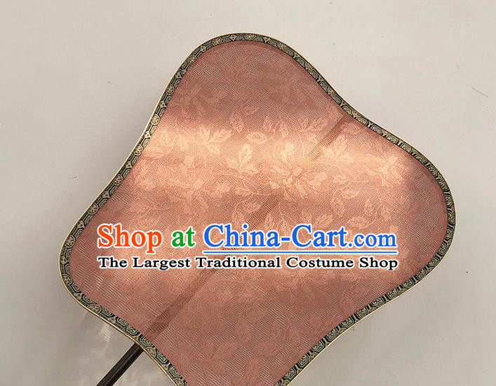China Song Dynasty Jacquard Silk Fan Classical Dance Fan Handmade Palace Fan Traditional Hanfu Fan