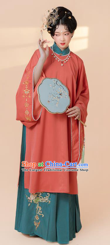 Ancient China Noble Mistress Hanfu Clothing Traditional Ming Dynasty Imperial Concubine Historical Costumes