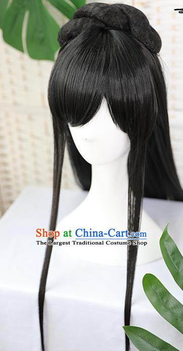 China Traditional Han Dynasty Princess Wiggery Headdress Handmade Ancient Young Beauty Wig Sheath