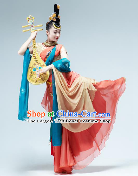 Traditional China Flying Apsaras Group Dance Costume Classical Dance Stage Show Outfits