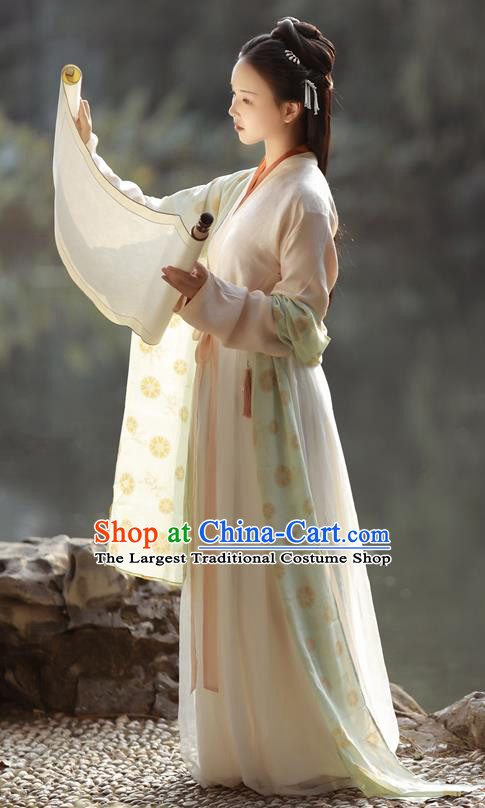 China Ancient Royal Princess Hanfu Dress Costumes Traditional Song Dynasty Palace Lady Historical Clothing Full Set