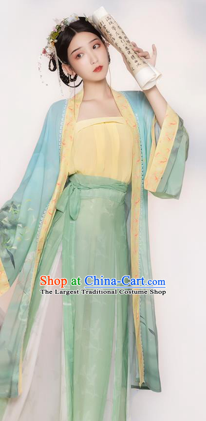 China Traditional Song Dynasty Historical Clothing Ancient Young Lady Hanfu Costume