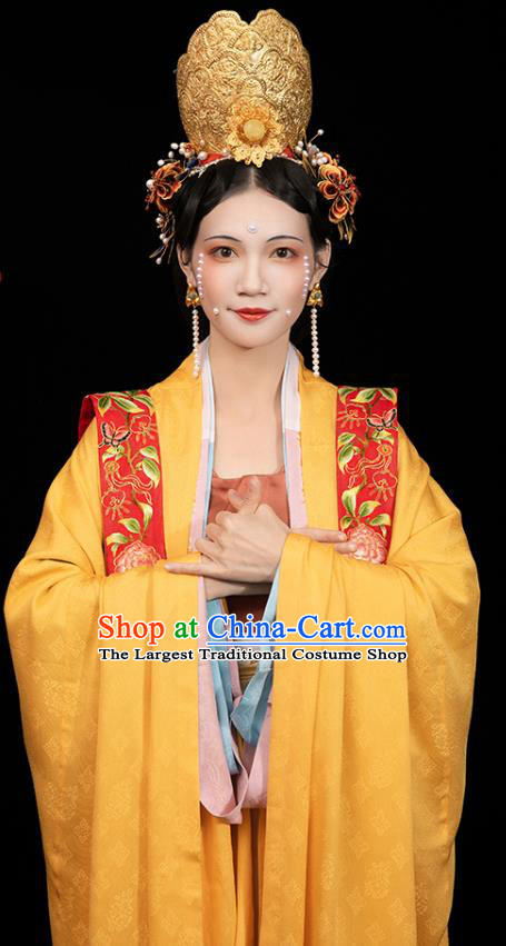 China Traditional Wedding Apparels Ancient Song Dynasty Imperial Empress Hanfu Clothing Full Set