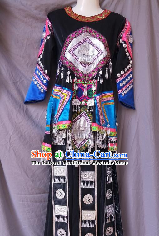 Chinese Hmong Ethnic Woman Stage Performance Costumes Traditional Miao National Minority Folk Dance Clothing