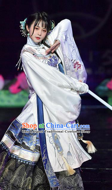 China Traditional Ming Dynasty Princess Hanfu Clothing Ancient Nobility Beauty Embroidered Costumes Full Set