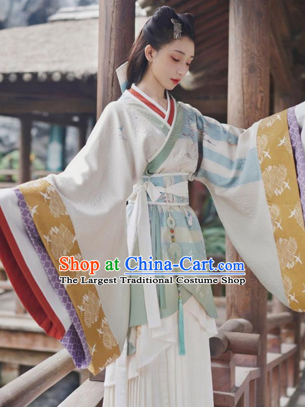 China Ancient Royal Princess Hanfu Dress Clothing Traditional Han Dynasty Palace Beauty Historical Costumes