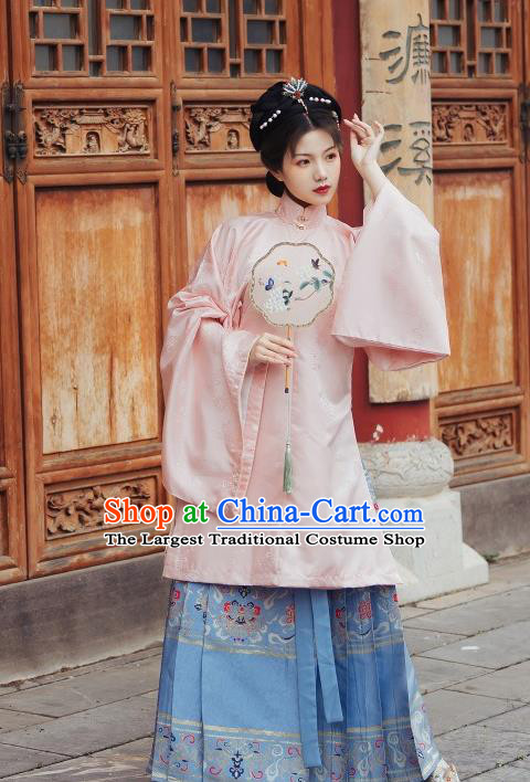 China Ancient Noble Countess Hanfu Costumes Traditional Ming Dynasty Imperial Concubine Clothing