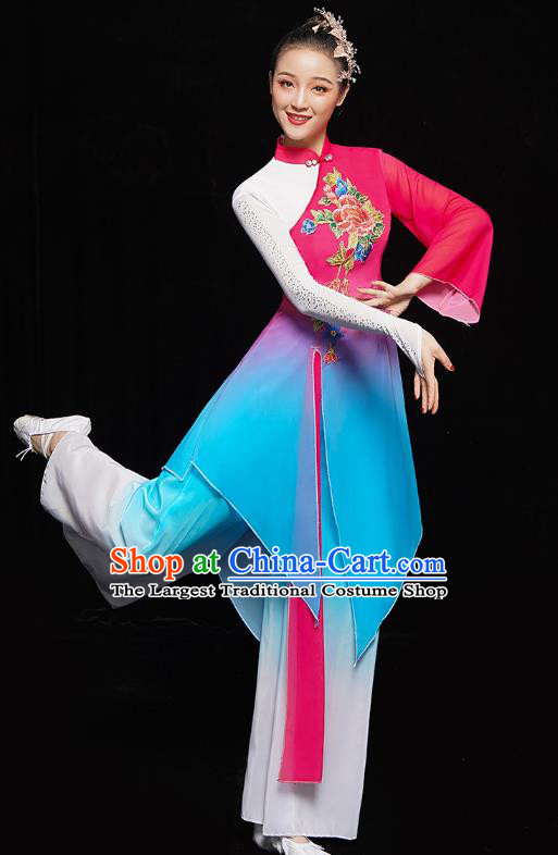 China Yangko Dance Stage Performance Uniforms Folk Dance Clothing Women Group Dance Yangge Costume