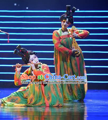 China Classical Dance Costumes Traditional Tang Dynasty Court Performance Hanfu Dress