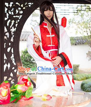 Chinese Ancient Scholar Garment Costumes Cosplay Swordsman Hanfu Clothing Traditional Ming Dynasty Childe Apparels