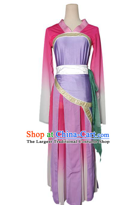 Top Chinese Woman Hanfu Dance Garment Costume Traditional Court Dance Performance Clothing Classical Dance Lilac Dress