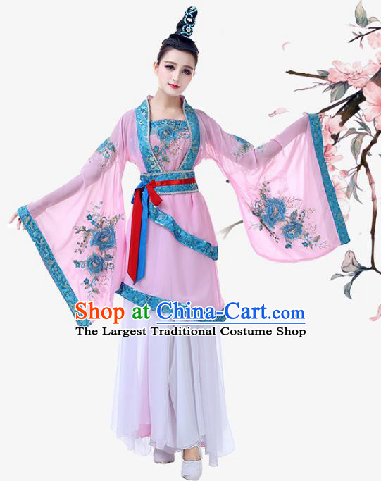 Top Chinese Traditional Court Dance Pink Hanfu Dress Classical Dance Performance Clothing Woman Solo Dance Garment Costume