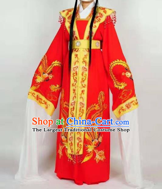 Chinese Shaoxing Opera Empress Garment Beijing Opera Hua Tan Clothing Traditional Peking Opera Actress Red Dress