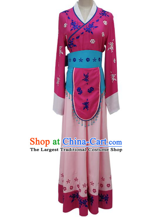 Chinese Beijing Opera Village Girl Clothing Traditional Shaoxing Opera Li Fengjie Dress Garments