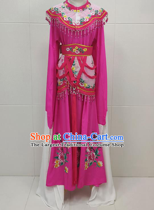 Chinese Beijing Opera Actress Clothing Traditional Peking Opera Hua Tan Princess Rosy Dress Garments