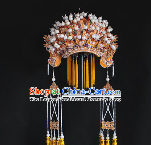 China Shaoxing Opera Empress Hat Traditional Peking Opera Hua Tan Headdress Beijing Opera Phoenix Coronet