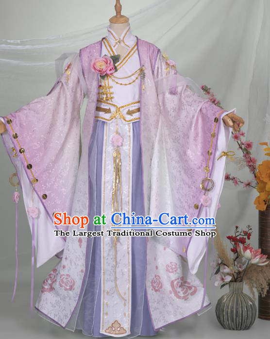 Chinese Ancient Crown Prince Hanfu Clothing Traditional Cosplay Han Dynasty Swordsman Garment Costumes