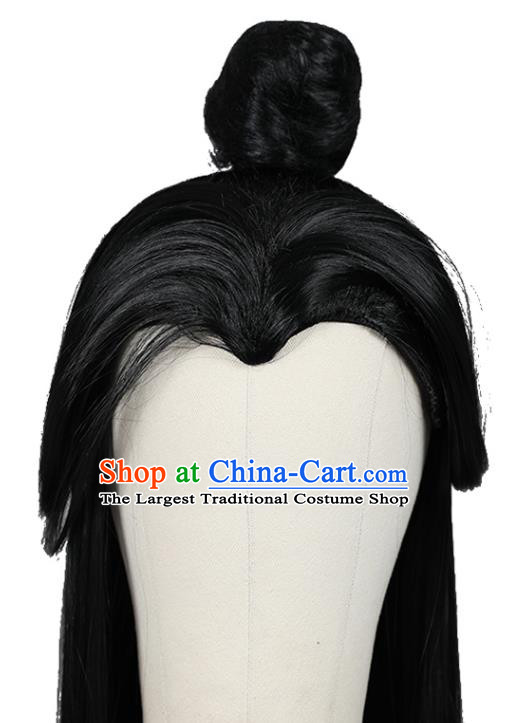 Chinese Cosplay Wigs Ancient Swordsman Wigs Ming Dynasty Young Male Toupee Hairpieces