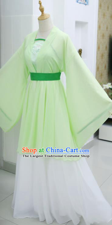 China Ancient Fairy Green Hanfu Dress Cosplay Swordswoman Garments Traditional Drama The Legend of White Snake Xiao Qing Clothing