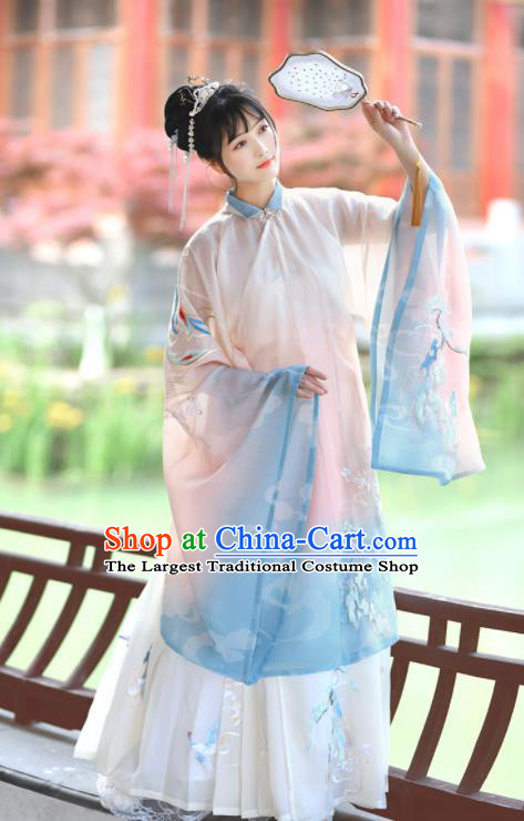 China Ming Dynasty Princess Clothing Ancient Noble Woman Hanfu Dress Traditional Court Lady Historical Garments