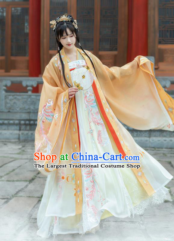 China Traditional Royal Princess Historical Garments Tang Dynasty Court Beauty Clothing Ancient Palace Infanta Hanfu Dress for Women