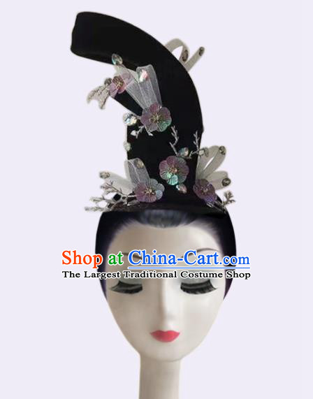 Handmade Chinese Classical Dance Hair Accessories Flying Apsaras Dance Headpieces Beauty Dance Wigs Chignon
