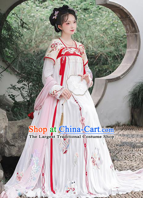 China Tang Dynasty Palace Beauty Historical Clothing Traditional Court Hanfu Dress Ancient Princess Garment Costumes