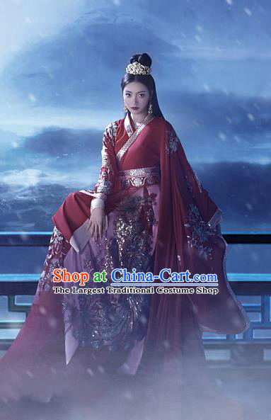 China Traditional Wedding Garments Tang Dynasty Court Bride Historical Clothing Ancient Princess Red Hanfu Dress