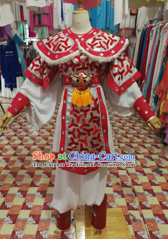 China Traditional Opera General Clothing Shaoxing Opera Warrior Garment Costumes Beijing Opera Wusheng Uniforms