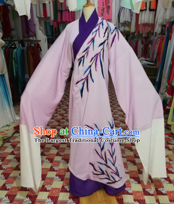 China Shaoxing Opera Scholar Xu Xian Garments Beijing Opera Xiaosheng Lilac Robe Uniforms Traditional Opera Young Male Clothing