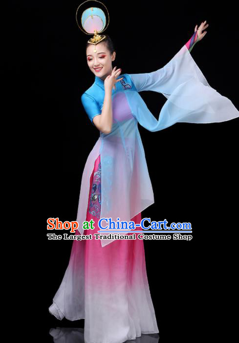 China Woman Group Dancewear Classical Dance Clothing Umbrella Dance Garment Costumes Fairy Dance Outfits