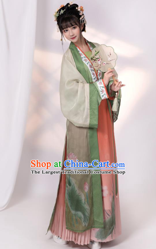 China Song Dynasty Royal Infanta Garment Costumes Traditional Hanfu Dress Ancient Court Princess Historical Clothing