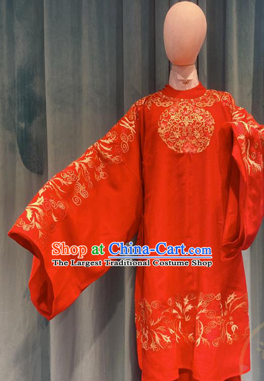 Chinese Ming Dynasty Bride Red Dress Outfits Traditional Drama The Sword and the Brocade Tan Songyun Wedding Garment Costumes Ancient Noble Countess Clothing