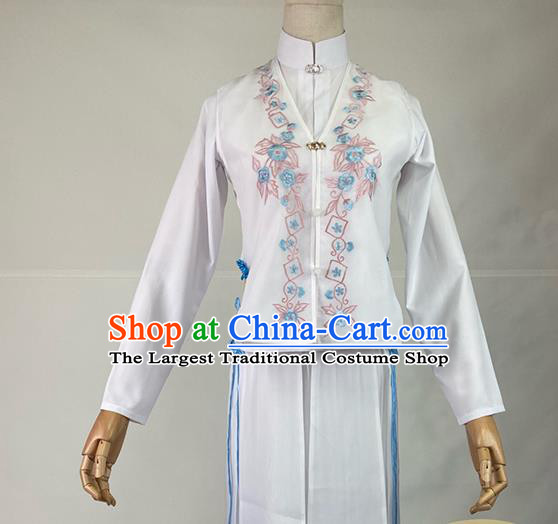 Chinese Ming Dynasty Young Beauty White Dress Outfits Traditional Drama The Sword and the Brocade Tan Songyun Garment Costumes Ancient Noble Lady Clothing