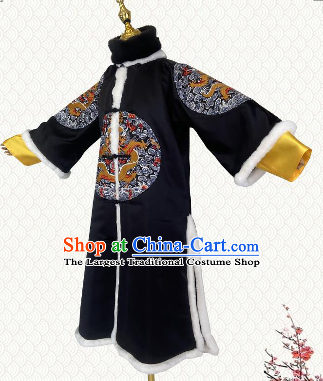 China Ancient Manchu Children Robe Apparels Drama Prince Clothing Qing Dynasty Boys Royal Highness Garment Costumes