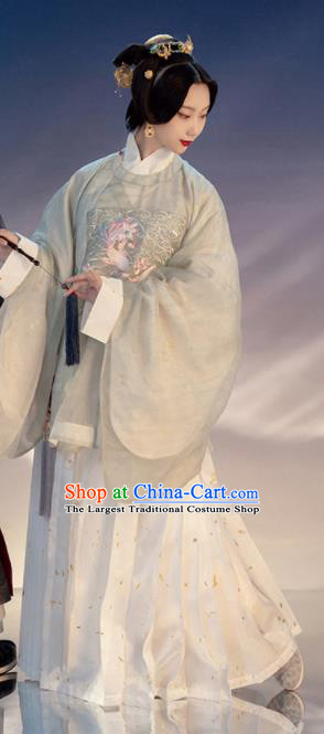 China Ancient Noble Woman Historical Clothing Ming Dynasty Court Beauty Dress Traditional Hanfu Garment Costumes Complete Set