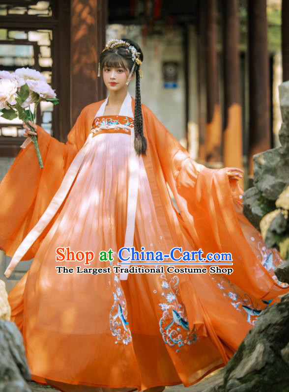 China Tang Dynasty Princess Hanfu Dress Ancient Goddess Garment Costumes Traditional Court Dance Historical Clothing