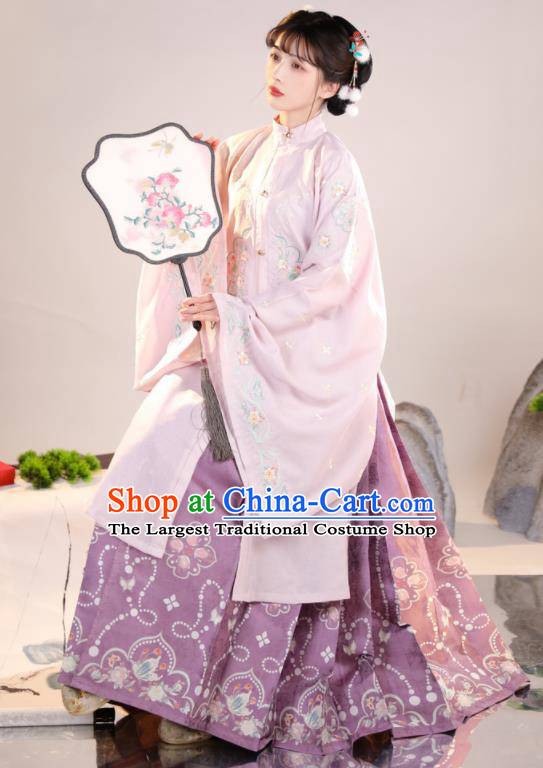 China Ancient Noble Woman Hanfu Dress Ming Dynasty Nobility Beauty Clothing Traditional Historical Garment Costumes