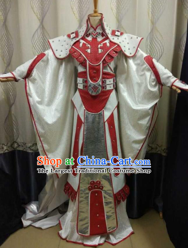 China Traditional Puppet Show Swordswoman Ye Xiaochai Garment Costumes Ancient Female General Clothing Cosplay Heroine Dress Outfits